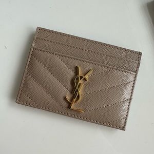 Saint Laurent Monogram Leather Card Holder